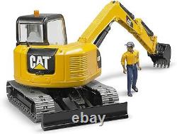Excavatrice mini CAT de Bruder (avec figurine) BR02466