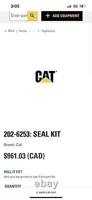 NOUVEAU Kit de joints d'étanchéité CAT authentique. Réf# 202-6253